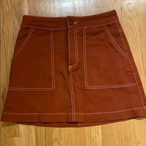 Lightly worn burnt orange zara skirt